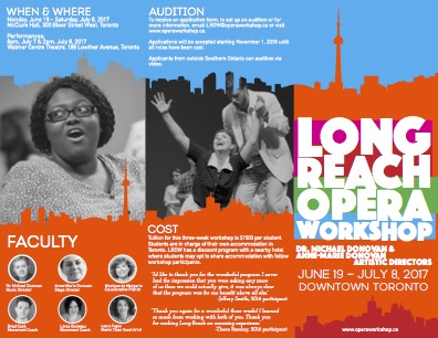 Long Reach Opera Workshop 2017 Brochure